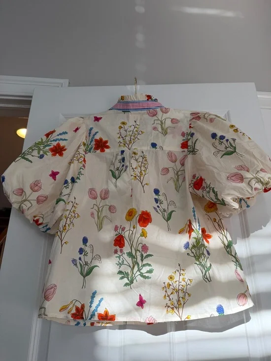 THML Pink Label Floral Puff Sleeve Blouse - Picture 2 of 3